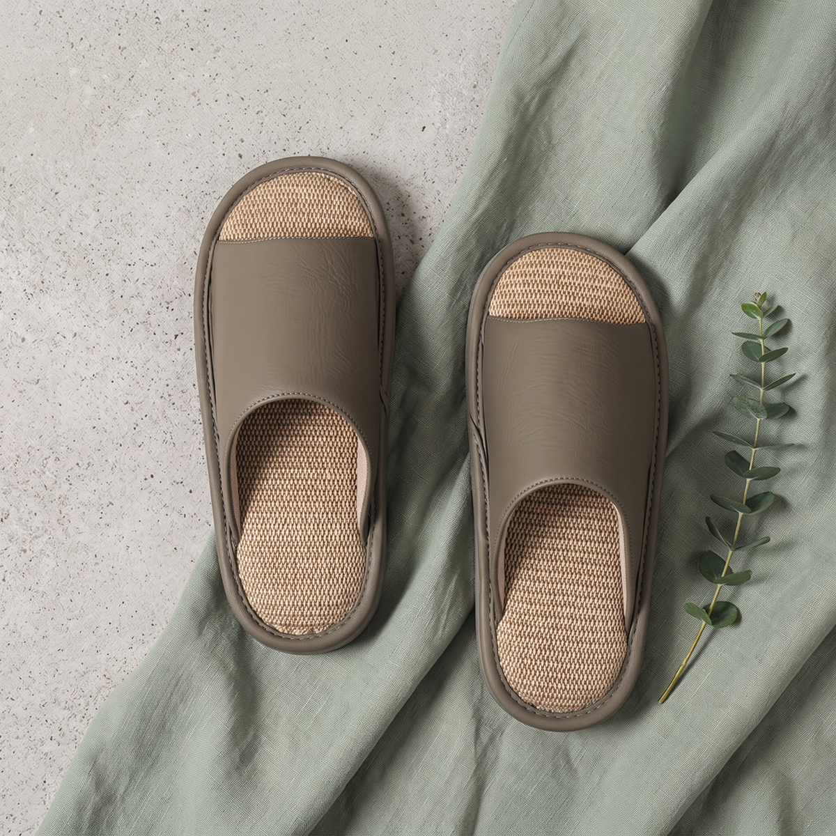 Flops Linen slippers in Graphite